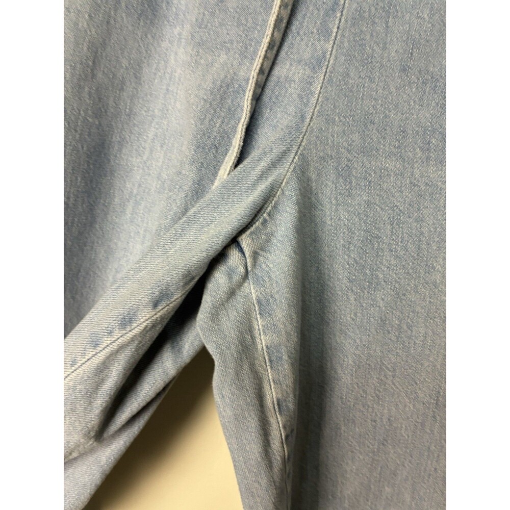 Zara Wide Leg Light Wash XL Pullstring Jeans High Waist Oversized - Picture 8 of 16